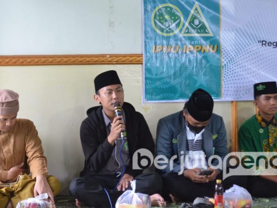 Rekan Ahmad Muhsin saat memberi sambutan pada RAPTA PR IPNU IPPNU Kertosari (BP/Istimewa)